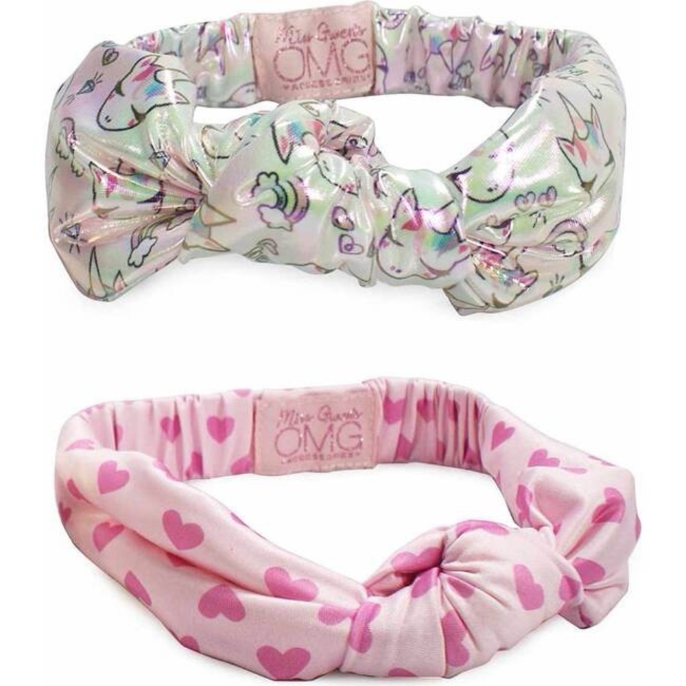 OMG Accessories Metallic Miss Gwen & Metallic Rainbow Ombre 2 Pack Headband Set